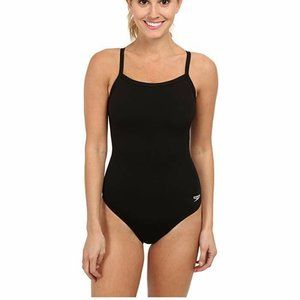 SPEEDO Endurance+ Flyback One-Piece Swimsuit w Block Adult Team Colors Size 30